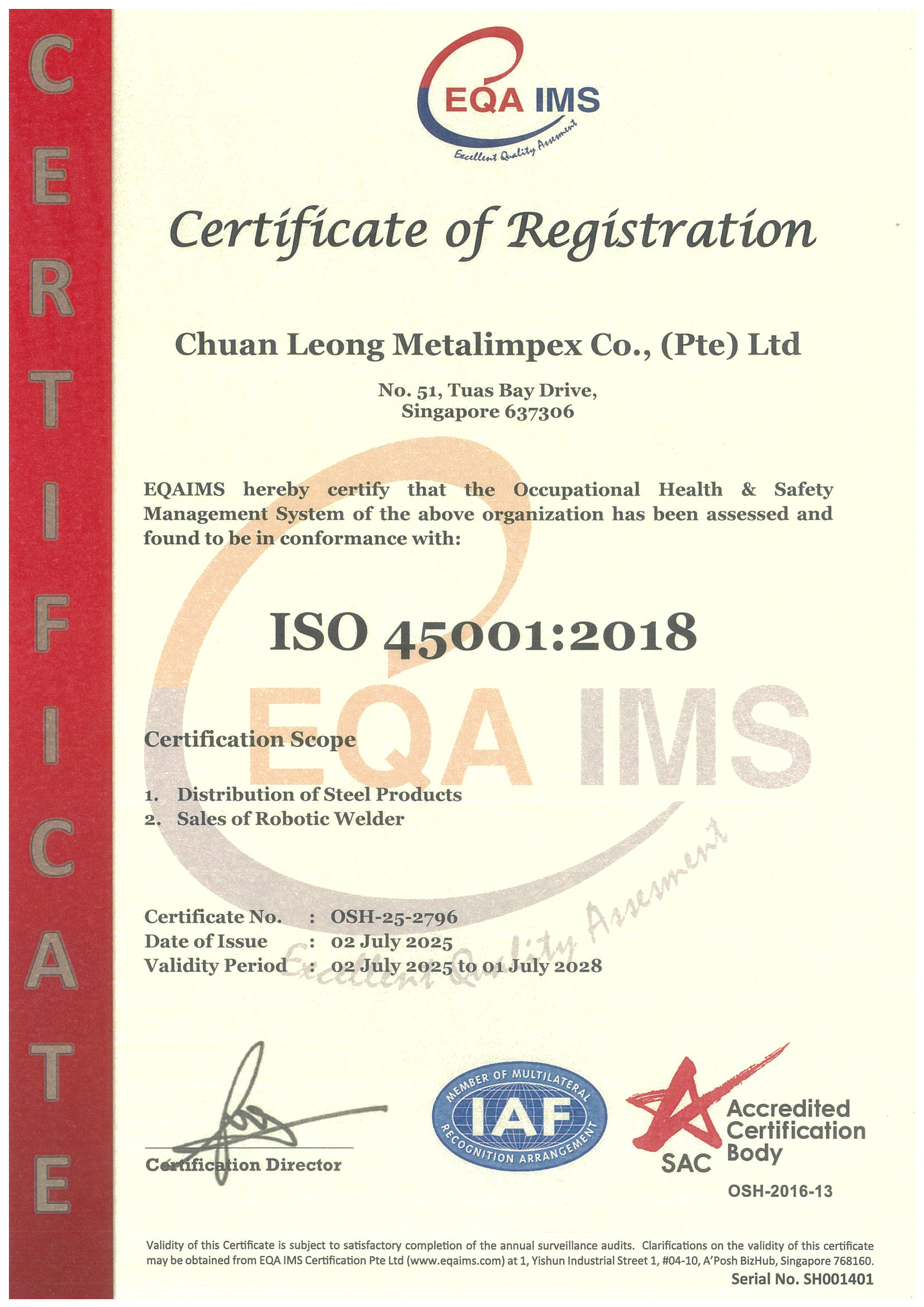 Chuan-Leong-45K(S)-Certificate